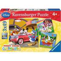 RAVENSBURGER Puzzle Mickeyho klubík 3x49 dílků