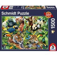 SCHMIDT Puzzle Pestré království zvířat 1500 dílků