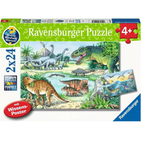 RAVENSBURGER Puzzle Svět dinosaurů 2x24 dílků