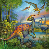 RAVENSBURGER Puzzle Úžasní dinosauři 3x49 dílků