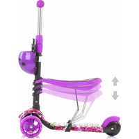 CHIPOLINO Koloběžka s vodící tyčí Kiddy Evo 3v1 Purple Graffiti