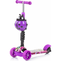 CHIPOLINO Koloběžka s vodící tyčí Kiddy Evo 3v1 Purple Graffiti