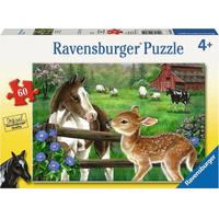 RAVENSBURGER Puzzle Hříbátko a koloušek 60 dílků