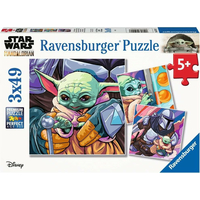 RAVENSBURGER Puzzle Star Wars: Mandalorian 3x49 dílků