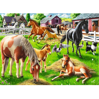 RAVENSBURGER Puzzle Šťastní koně 60 dílků