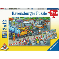 RAVENSBURGER Puzzle Stavební práce 2x12 dílků