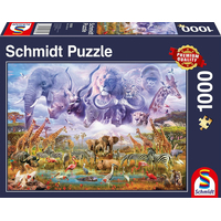 SCHMIDT Puzzle Zvířata u napajedla 1000 dílků