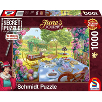 SCHMIDT Secret puzzle June's Journey: Čaj v zahradě 1000 dílků