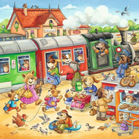 RAVENSBURGER Puzzle Prázdniny na venkově 3x49 dílků