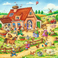 RAVENSBURGER Puzzle Prázdniny na venkově 3x49 dílků