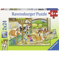 RAVENSBURGER Puzzle Den na farmě 2x24 dílků