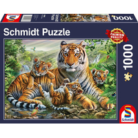 SCHMIDT Puzzle Tygřice a mláďata 1000 dílků