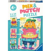 RAVENSBURGER Puzzle Mix&Match: Legrační příšera 3x24 dílků