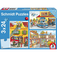 SCHMIDT Puzzle Policie, hasiči, záchranáři 3x24 dílků