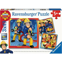 RAVENSBURGER Puzzle Požárník Sam: Do akce! 3x49 dílků