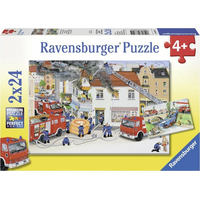 RAVENSBURGER Puzzle S hasičským sborem 2x24 dílků