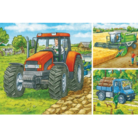 RAVENSBURGER Puzzle Zemědělské stroje 3x49 dílků