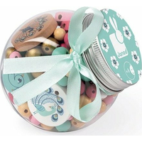 JANOD Dřevěné korálky Páv 220ks