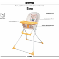 FreeOn Jídelní židlička Ben Panda