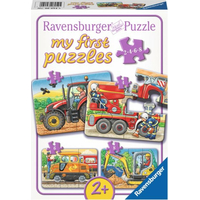 RAVENSBURGER Moje první puzzle Dopravní stroje 4v1 (2,4,6,8 dílků)