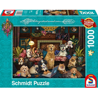 SCHMIDT Puzzle Pozoruhodný večer v salónku 1000 dílků