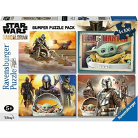 RAVENSBURGER Puzzle Star Wars: Mandalorian 4x100 dílků