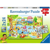 RAVENSBURGER Puzzle Zábava u rybníka 2x24 dílků