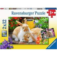 RAVENSBURGER Puzzle Čas na mazlení 2x12 dílků