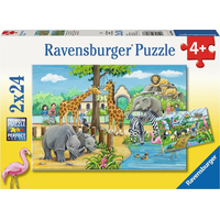 RAVENSBURGER Puzzle Vítejte v Zoo 2x24 dílků