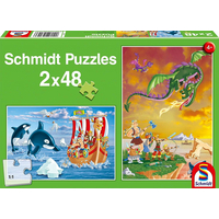 SCHMIDT Puzzle Vikingové 2x48 dílků