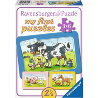 RAVENSBURGER Moje první puzzle Zvířecí kamarádi 3x6 dílků