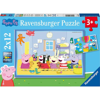 RAVENSBURGER Puzzle Prasátko Peppa: Pepino dobrodružství 2x12 dílků