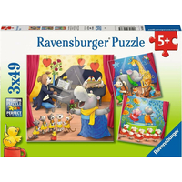 RAVENSBURGER Puzzle Zvířátka na pódiu 3x49 dílků