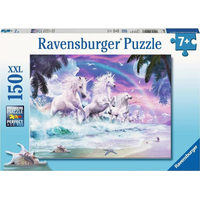 RAVENSBURGER Puzzle Jednorožci na pláži XXL 150 dílků