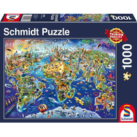 SCHMIDT Puzzle Objevuj svět 1000 dílků