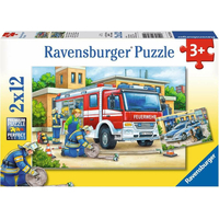 RAVENSBURGER Puzzle Policie a hasiči 2x12 dílků