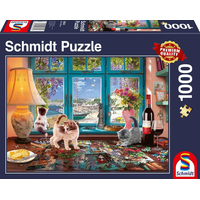SCHMIDT Puzzle Stůl milovníka puzzle 1000 dílků