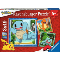 RAVENSBURGER Puzzle Vypusťte Pokémony 3x49 dílků