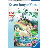 RAVENSBURGER Puzzle Zámek jednorožce 35 dílků