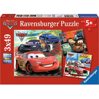 RAVENSBURGER Puzzle Auta: Zábavné závodění 3x49 dílků