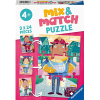 RAVENSBURGER Puzzle Mix&Match: Moje oblíbené povolání 3x24 dílků