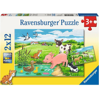 RAVENSBURGER Puzzle Zvířecí mláďata 2x12 dílků