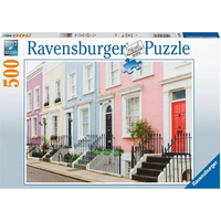 RAVENSBURGER Puzzle Barevné domy v Londýně 500 dílků