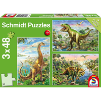 SCHMIDT Puzzle Dinosauří dobrodružství 3x48 dílků
