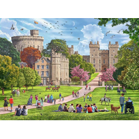 RAVENSBURGER Puzzle Královské rezidence, Velká Británie 4x500 dílků