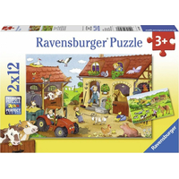 RAVENSBURGER Puzzle Práce na farmě 2x12 dílků