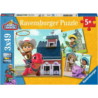 RAVENSBURGER Puzzle Dino Ranch 3x49 dílků