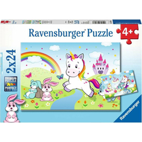 RAVENSBURGER Puzzle Pohádkový jednorožec 2x24 dílků