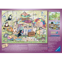 RAVENSBURGER Puzzle Crazy Cats: Líné letní odpoledne 1000 dílků