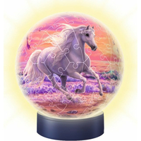 RAVENSBURGER Svítící puzzleball Kůň na pláži 72 dílků